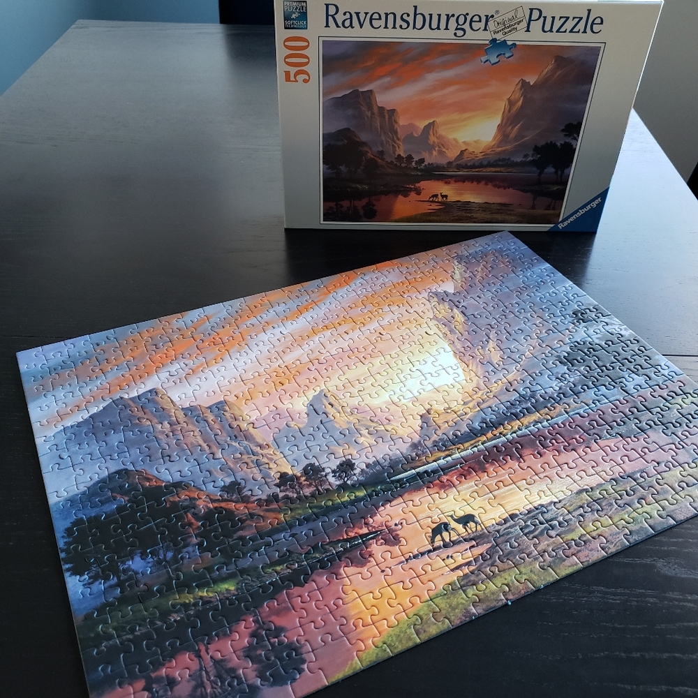 Ravensburger Tranquil Sunset 500 Piece Puzzle Deer